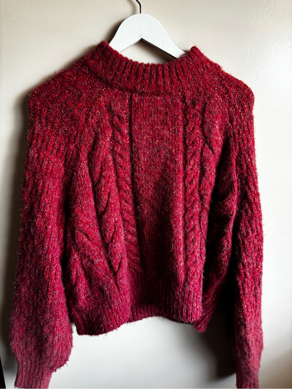 Universal Thread Red Cable Crewneck Sweater